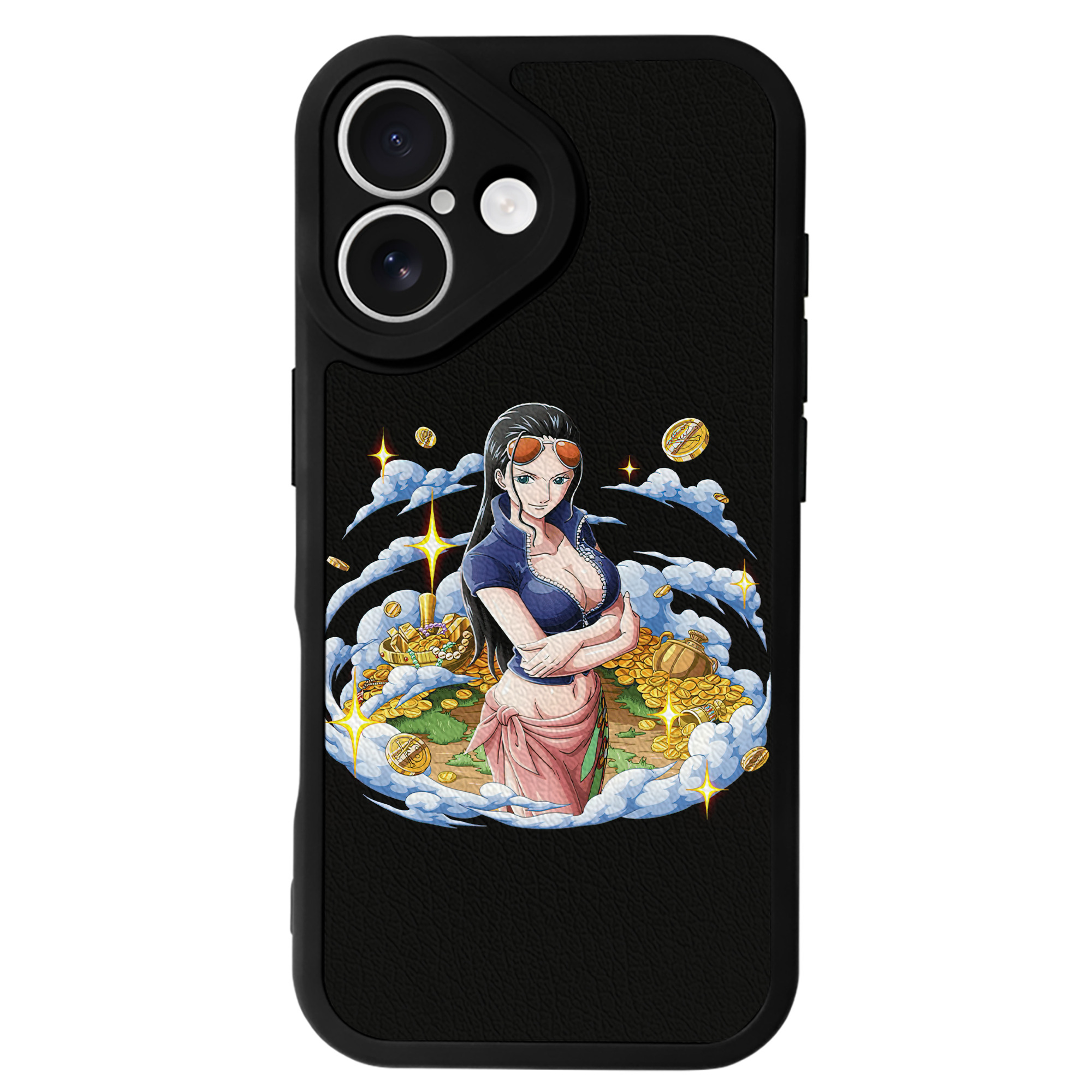 （画像用） ワンピース ニコ・ロビン ONE PIECE Nico Robin 【iPhone 16シリーズ対応】シリコンスマホケース（レザー調） 材質：シリコン